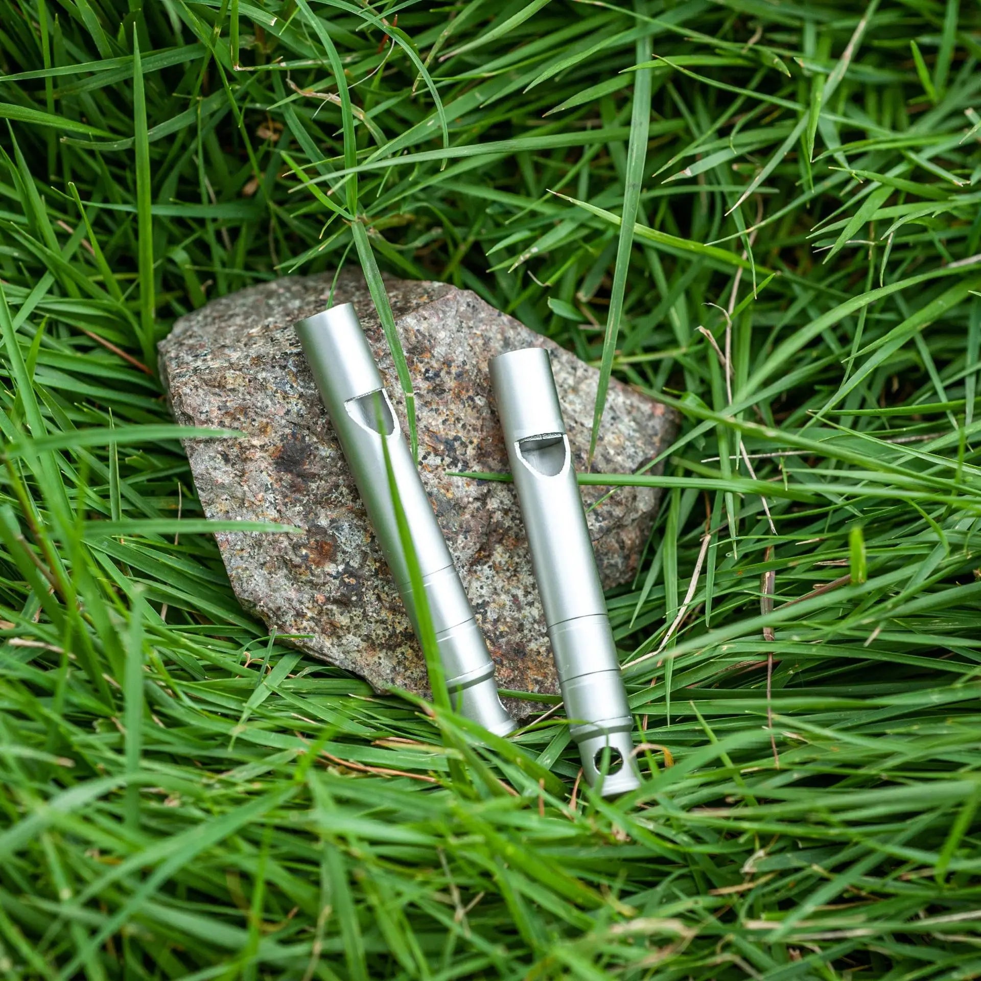 Ultralight Titanium Emergency Whistle with Cord | Outdoor Survival Safety Tool alternate view