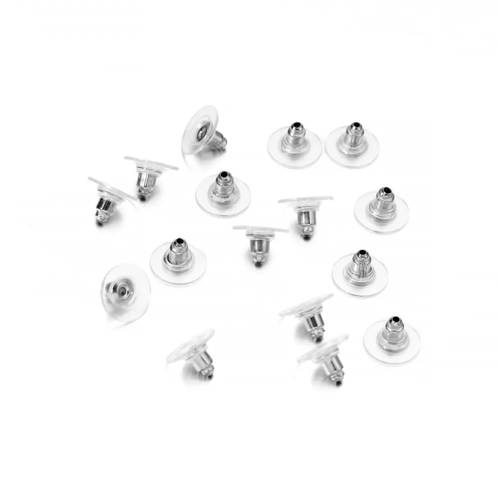 Earring Backs Post Nuts Silicon Steel Earnuts Stud Earring Back for DIY Jewelry Makin alternate view