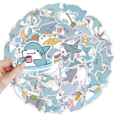 50 Funny Shark Meme Stickers Pack | Waterproof PVC Decals for Laptop, Luggage, Skateb alternate view