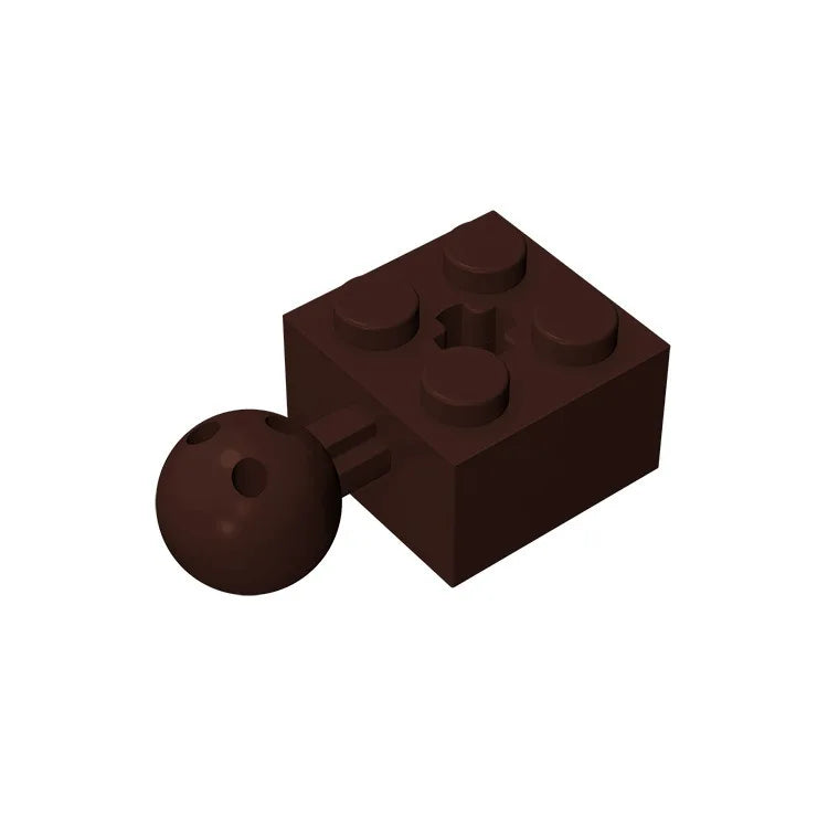 Gobricks GDS-976 Technical Brick Modified 2 x 2 with Ball Joint and Axle Hole | Compatib detail view