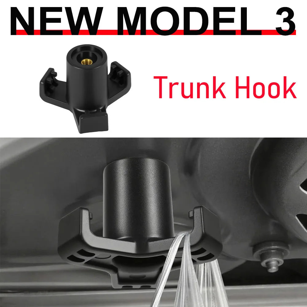 for Tesla Model 3 Trunk Grocery Bag Hook Car Pendant Accessories Luggage Compartment Glove Hanger Holder Trunk Organizer Hook