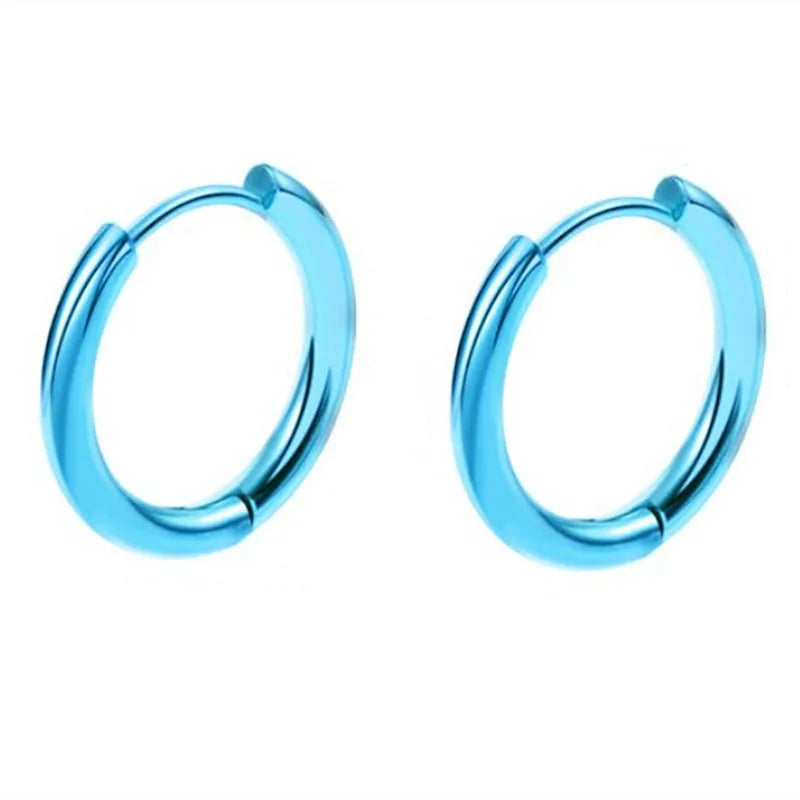 Stainless Steel Huggie Hoop Earrings | Unisex Cartilage Helix Tragus Jewelry alternate view