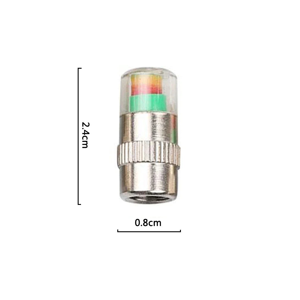 NEW 4pcs Car Tire Pressure Indicator Gauge Alert Monitoring Valve Cap Sensor Extern additional angle