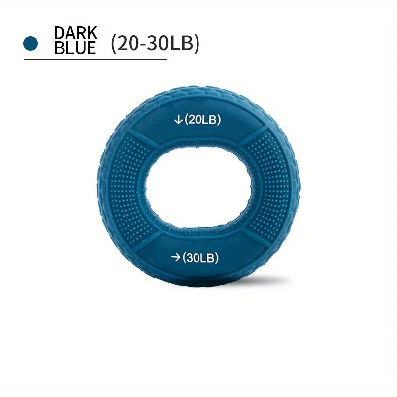 Silicone Hand Grip Ring for Strength Training | Adjustable 20-80LB Carpal Expander close-up view