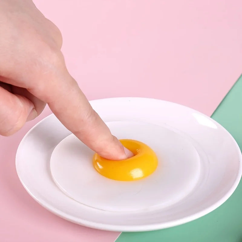 Funky Egg Splat Ball Squishy Toys | Stress Relief Squeezing Fidget Toy for Adults and close-up view