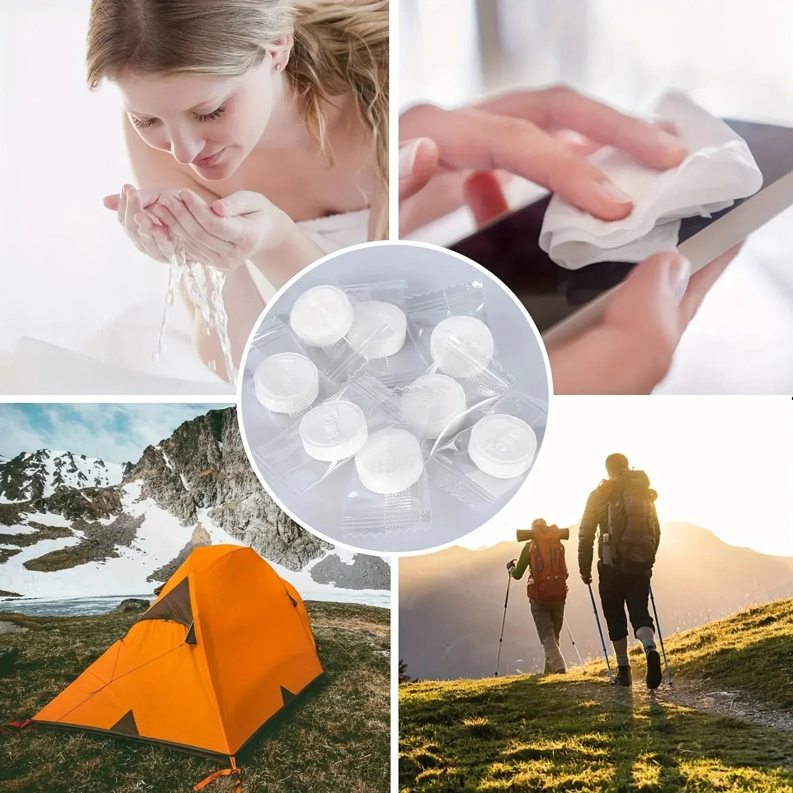 30pcs Bath Towels Portable Compressed Towel Disposable Wash Face and Cleanse Soft Com alternate view