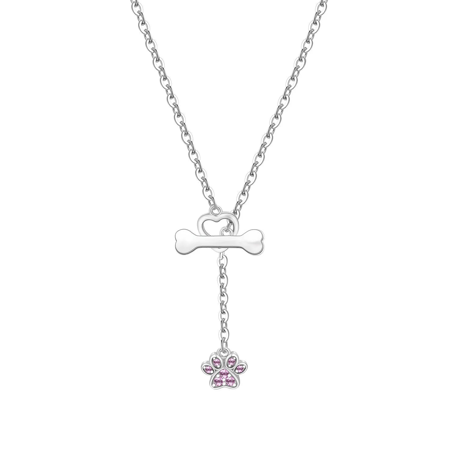 Romantic Pink Crown Heart Pendant Necklace Genuine 925 Sterling Silver Elegant Fine J alternate view