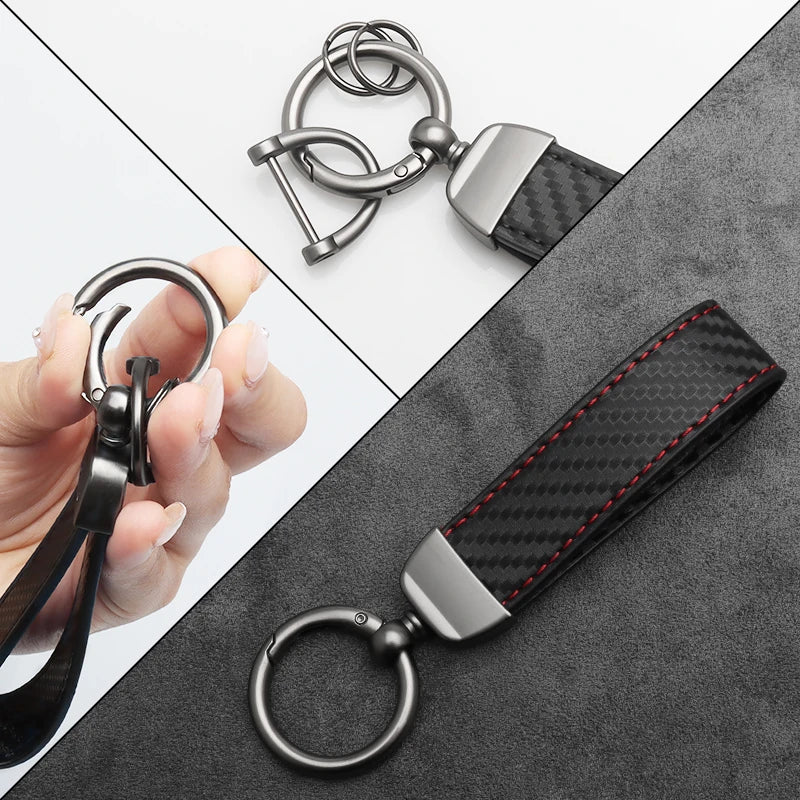 Carbon Fiber Car Key Chain Buckle Key Ring alternate view