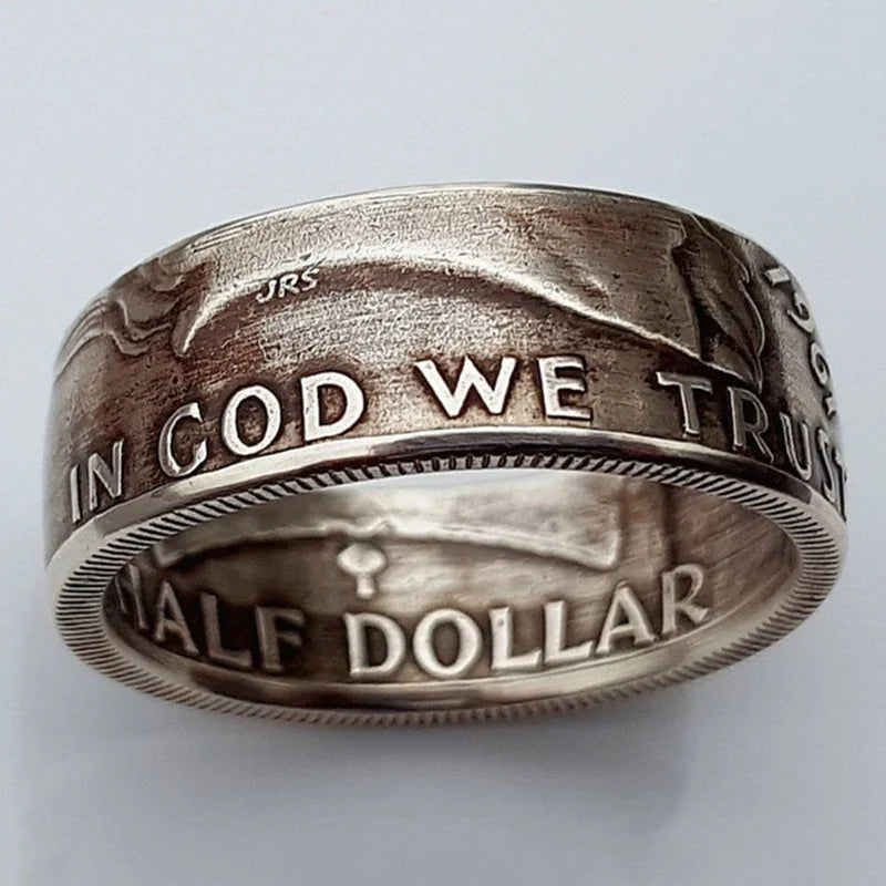 New S925 Sterling Silver Ring Thai Silver Vintage Embossed Ring for Men Jewelry Gifts detail view