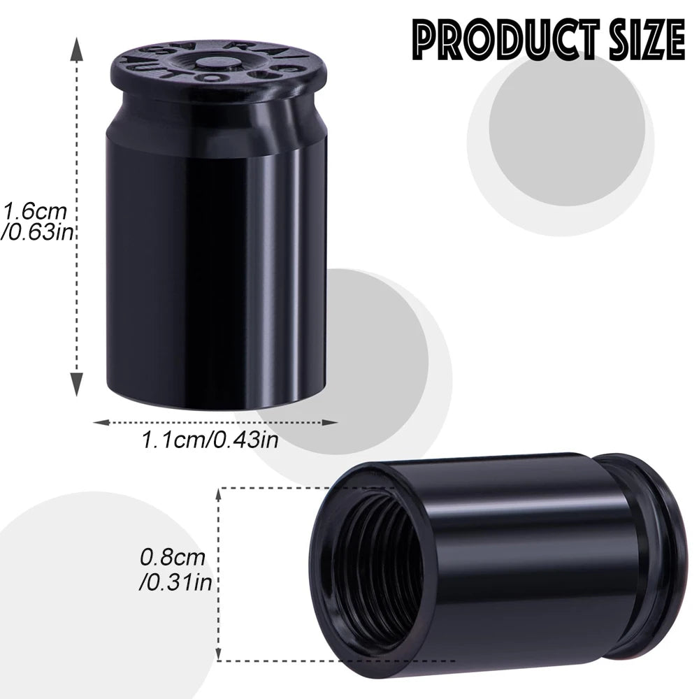 4PCS Tire Valve Stem Caps Leak Proof Universal Car Stem Covers alternate view