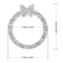 1PCS Car Bling Ring Crystal Car Stickers Rings Womens Car Decals, Push Start Button B alternate view