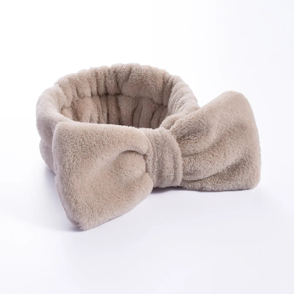 Soft Coral Fleece Headband Women Makeup Wash Face Spa Elastic Hair Band Fashion Femal alternate view