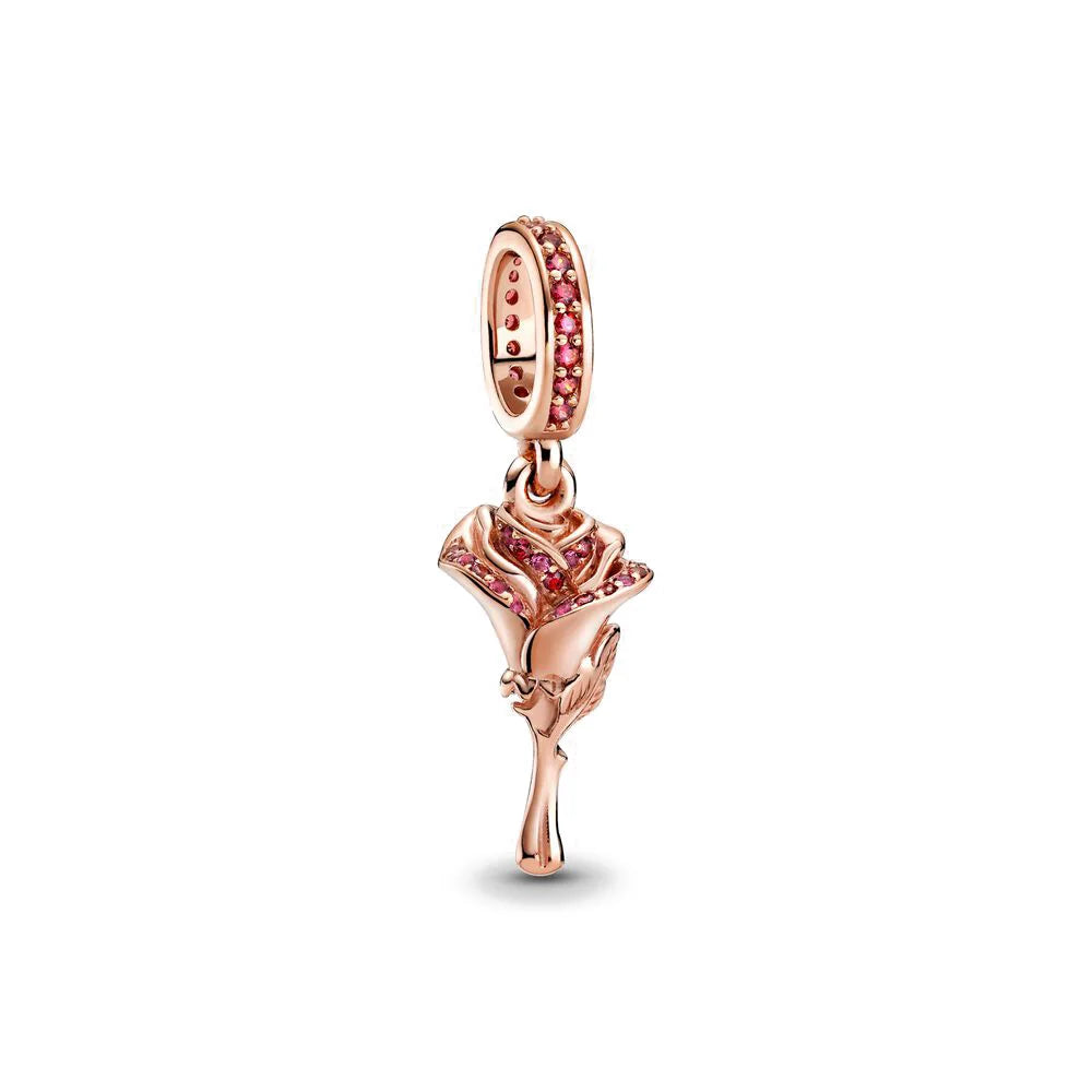 925 Sterling Silver Trinkets Rose Gold Locks And Keys Charm Of 925 Chain Bead Fit Ori alternate view
