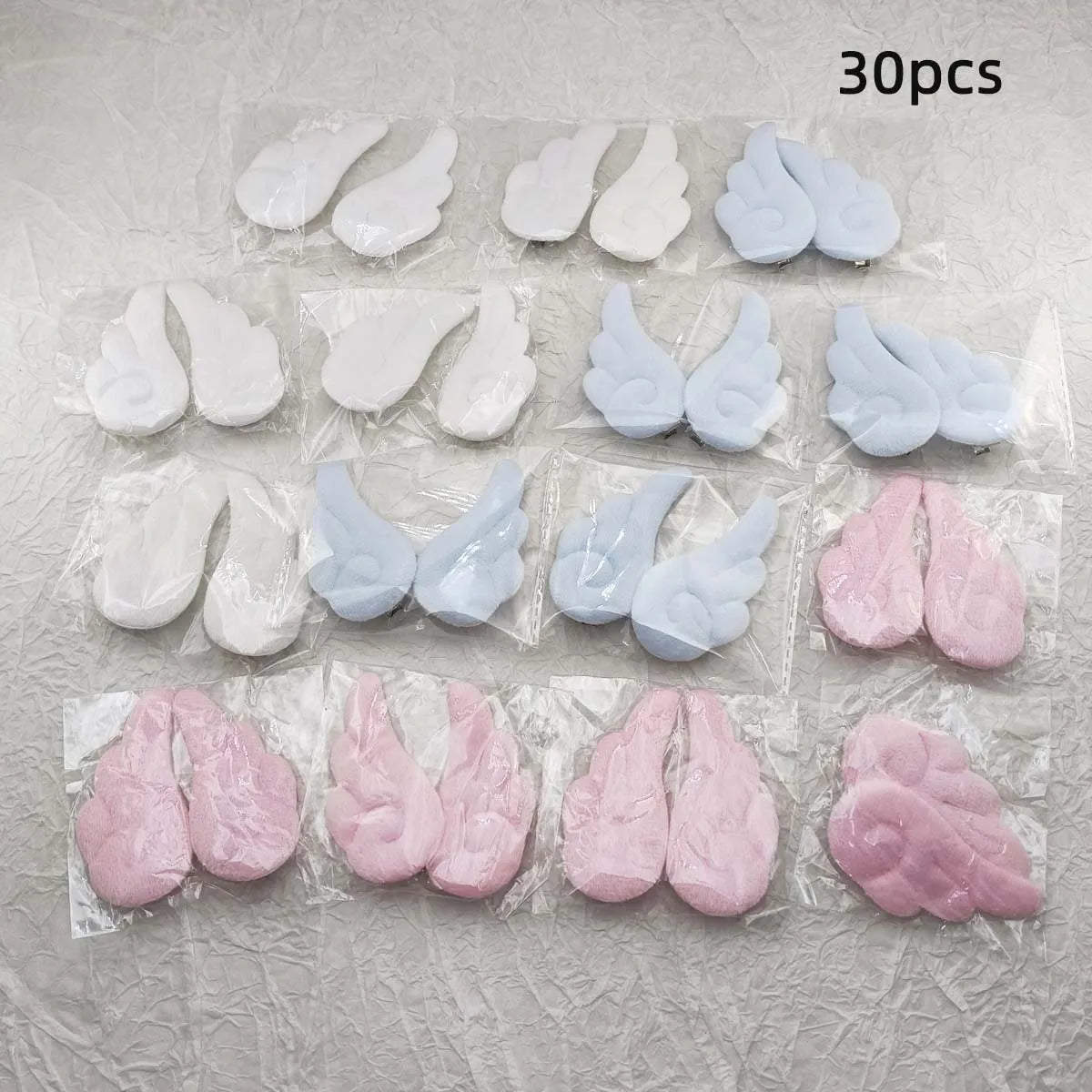 2Pcs/20Pcs 5cm Angel Wings Super Cute Angel Wing Plush Hairpin Girl Hair Clip Accessories Barrettes Hairgrip Headdress Headwear