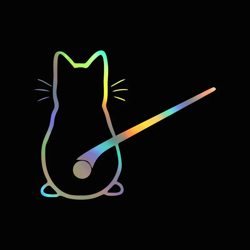 Fun Cat Car Interior Stickers for Window Rear Glass detail view