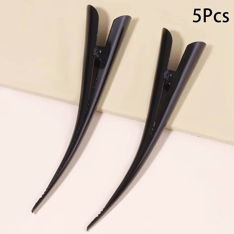 5/10pc Long Metal Hair Clips Horn Clip Hair Clamps Hair Accessories Duck Teeth Hairdressing Salon Tip Clip