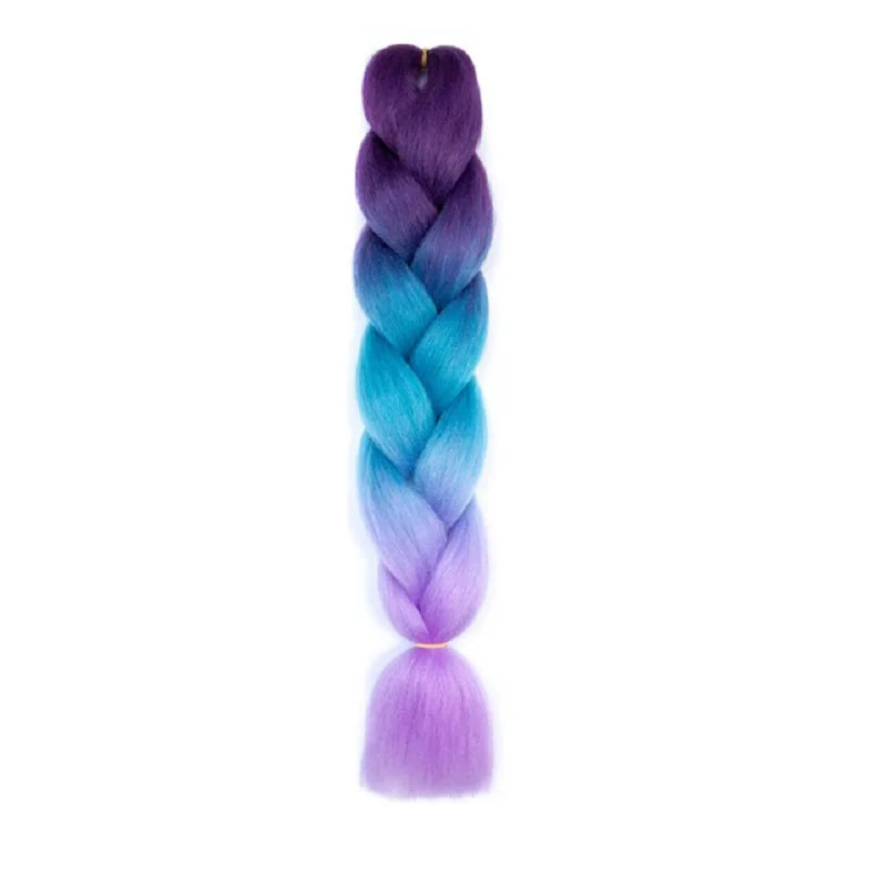 Synthetic Jumbo Braids Hair 24Inch Braiding Hair Extensions Ombre Fake Hair For Cro additional angle