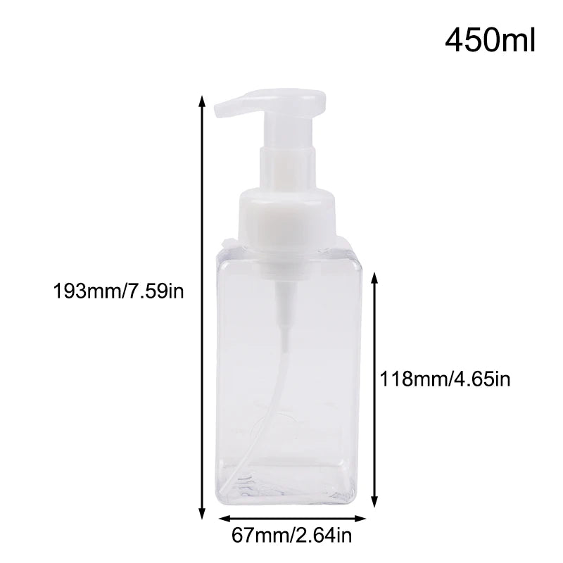 Portable Foam Soap Dispenser Manual Press Pump Bottle 250/450/650ml Foaming Liquid Showe detail view