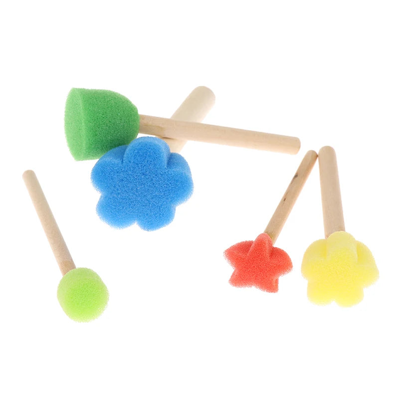 Kids Toddler Sponge Stamp Brush Kits Flower Drawing Toys for Children Paint Art lifestyle view