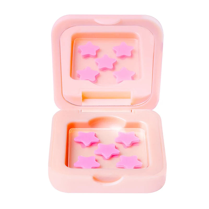 Star Shaped Hydrocolloid Acne Patches | Invisible Pimple Stickers with Mirror additional angle