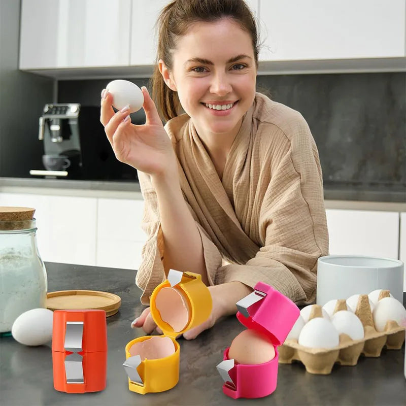 Egg Shell Opener and Egg Beater Separator | Portable Kitchen Egg Tool lifestyle view