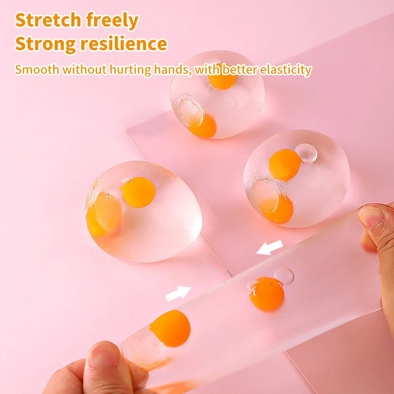 1PC Tricky Decompression 3D Egg Pinch Ball Silicone Push Its Bubble Anti Stress Toys close-up view