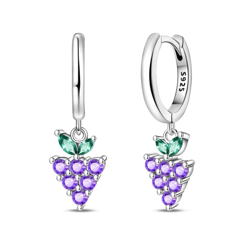 Silver Wine Cup Butterfly Women Earrings Brilliant Wedding Engagement Star Earrings J alternate view
