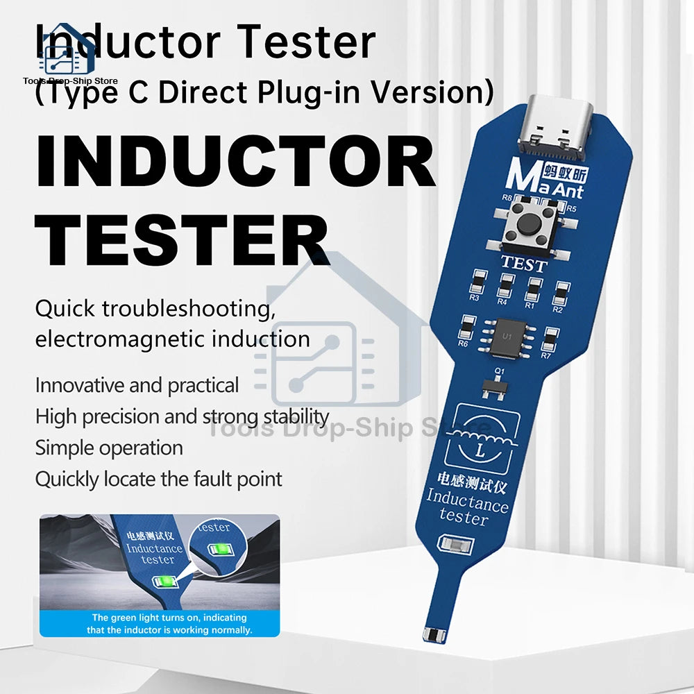 M093 Inductance Tester Motherboard Coil Tester | Inductor Detector Repair Tool with Electromagnetic