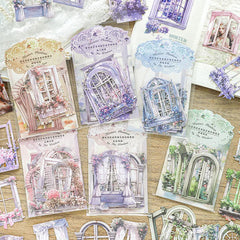 10-Piece Window Flower Paper Pack | Junk Journal Scrapbooking Collage Stickers alternate view