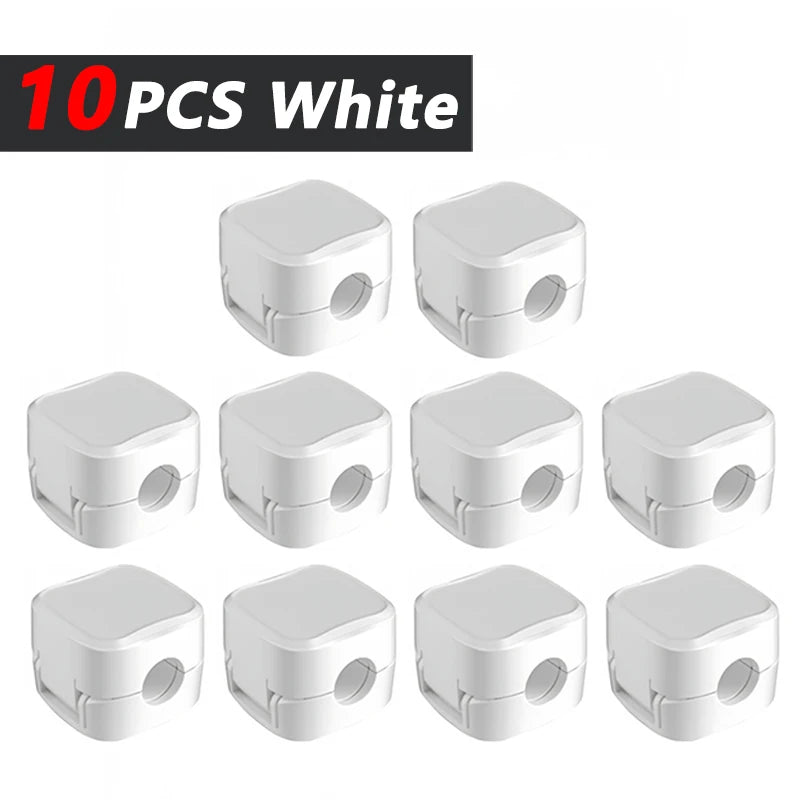 iLMH Non-magnetic Strong Cable Clips Adjustable Cord Holder, Adhesive Under Desk Mg additional angle