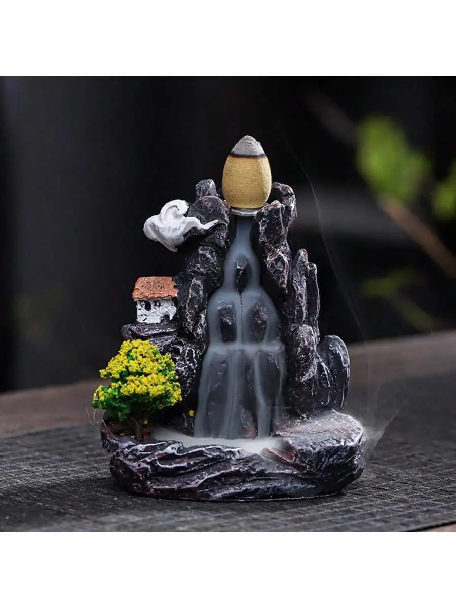 Resin Incense Burner with Smoke Reflux | Creative Home Aromatherapy Decor lifestyle view