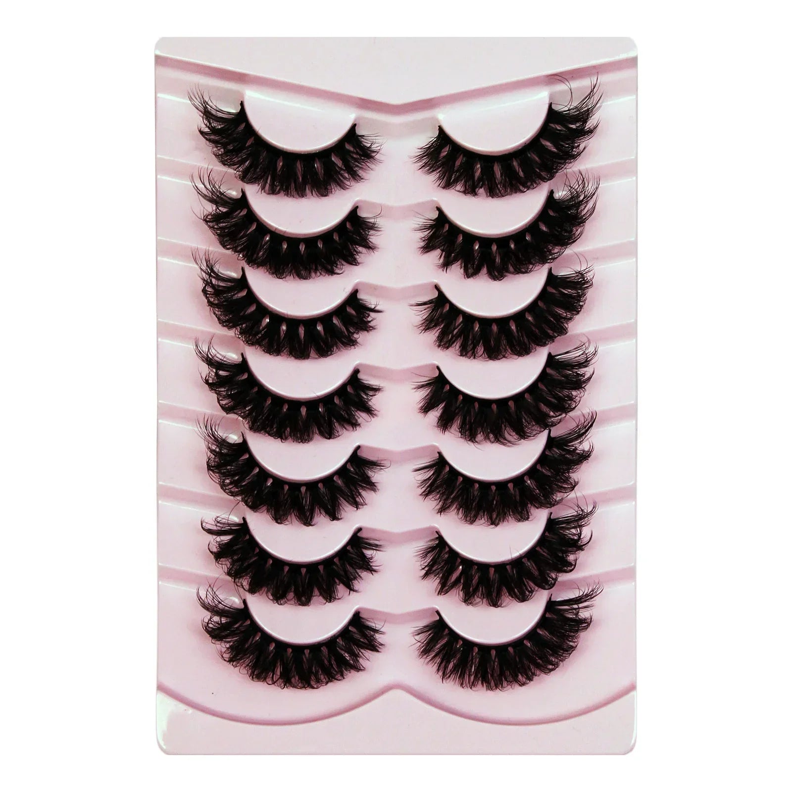 7 Pairs False Eyelashes Wispy Lashes Natural Look Fake Eyelashes Cat Eye Lashes Fau additional angle