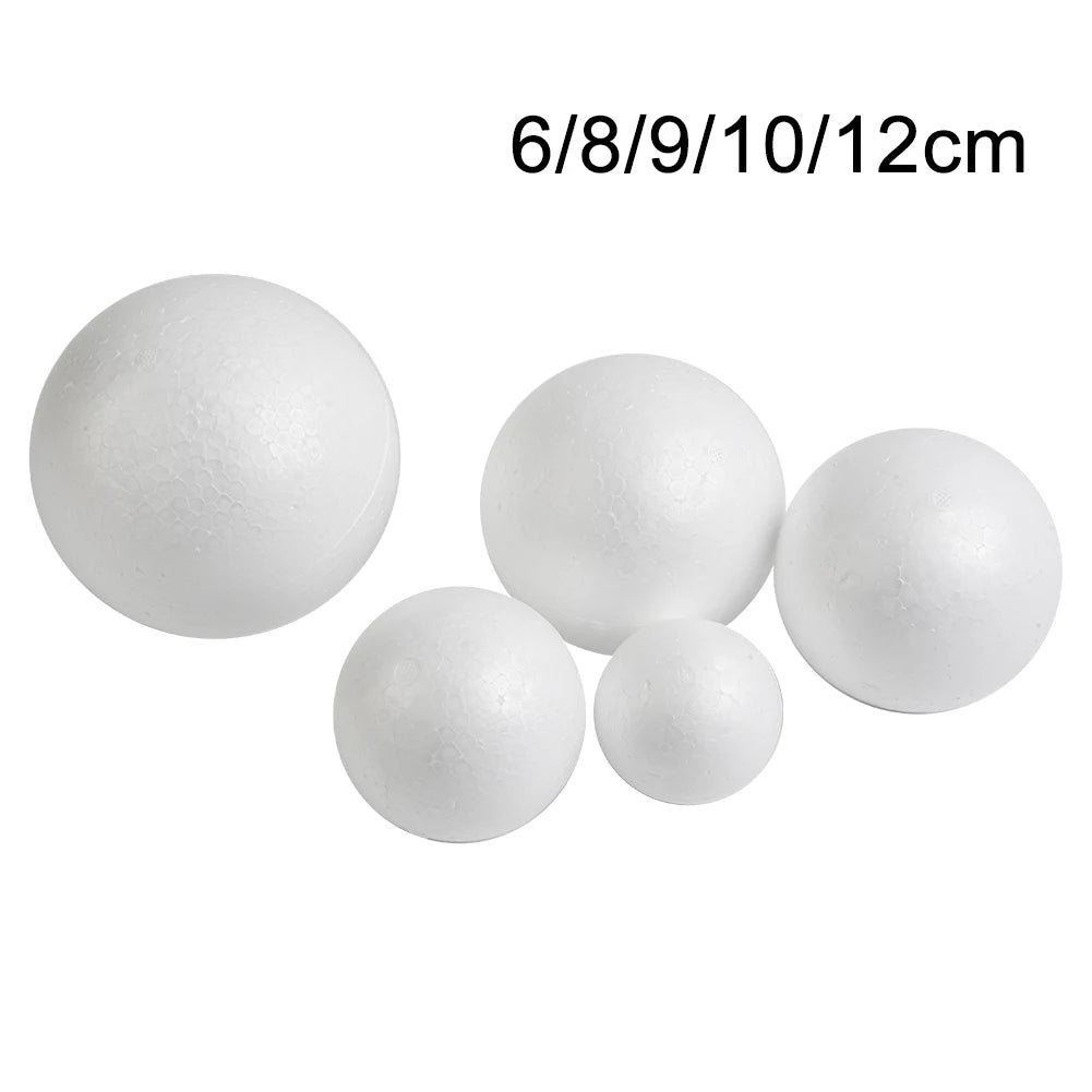 6-12cm White Polystyrene Foam Balls for DIY Crafts and Wedding Decor | LEENKEA lifestyle view