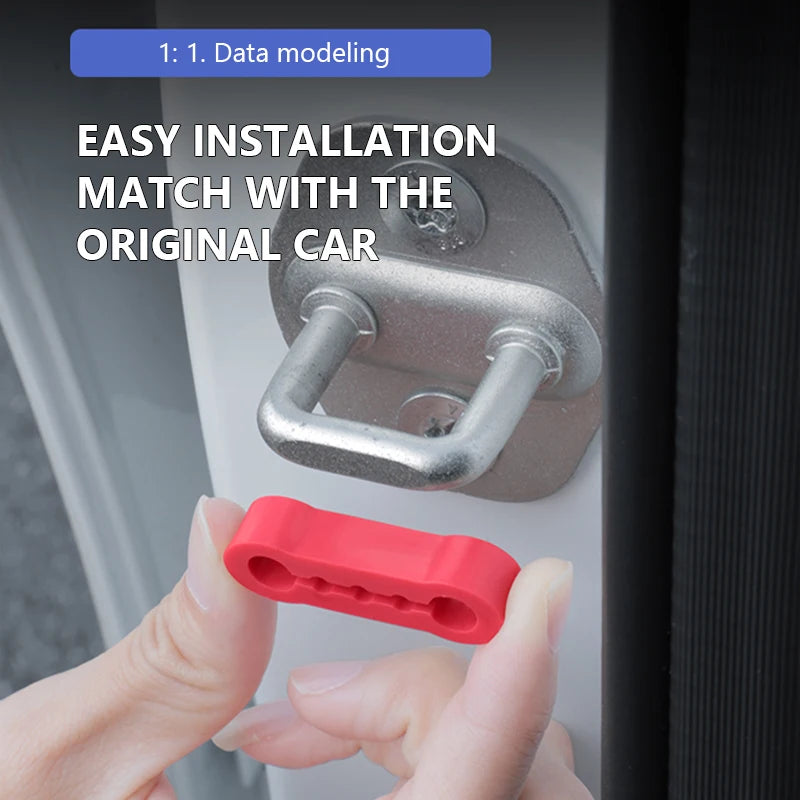 Car Door Buckle Cushion Pad Silicone 4pcs detail view