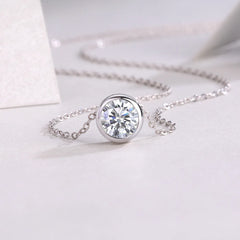 925 Silver Necklace Zircom for Women 18k Gold Plated Jewelry Pendant Birthday Party G alternate view