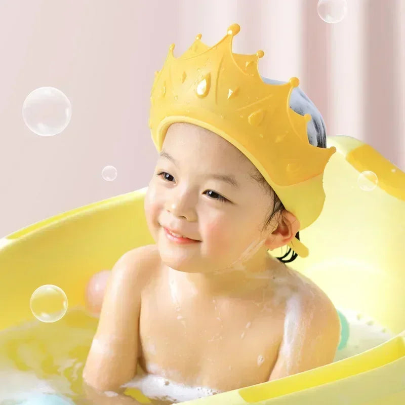 Baby Shower Cap with Adjustable Eye Protection | Waterproof Bath Shampoo Visor for Ki alternate view