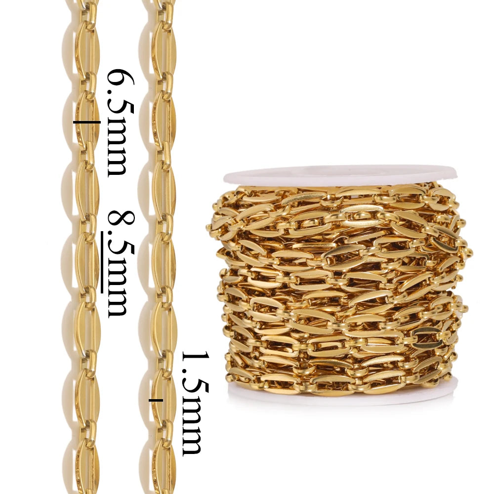 1 Meter Stainless Steel Chain Gold Silver DIY Jewelry Making Chain Necklace Bracelet alternate view