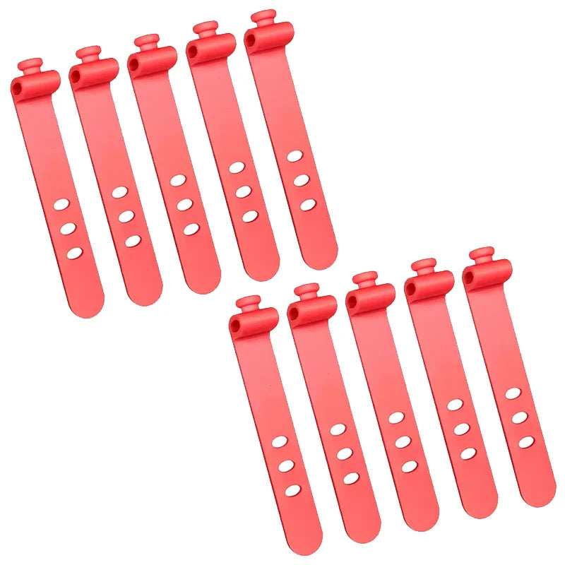 5/10pcs Cable Organizer Clip Strap Silicone Strap Line Storge Holder Cable Wire Wrap O close-up view