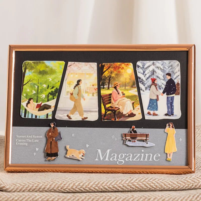 Leisure Holiday Vacation PET Die-Cut Tape Sticker Roll | 4.5x200cm for Journal Scrapbook detail view