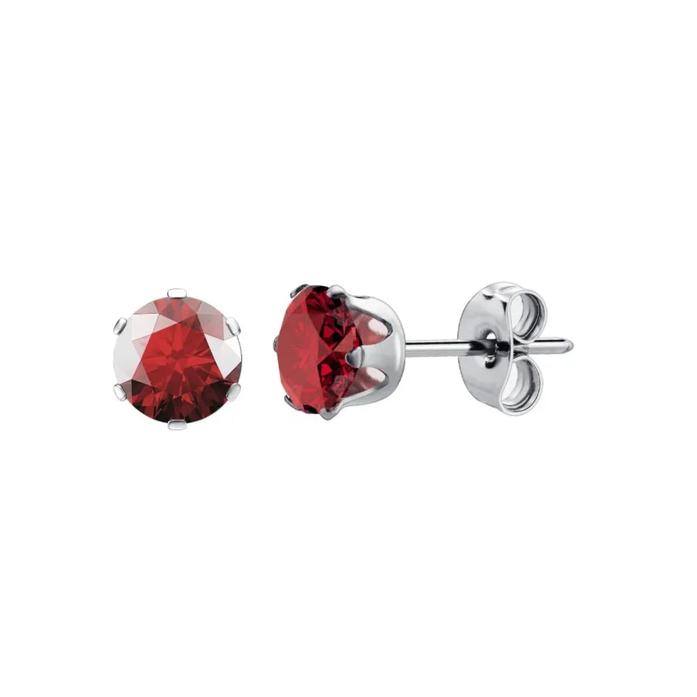 Surgical Steel Earrings Women's Earrings Hypoallergenic Earrings Set Men's Earrings 12 Colors CubicZirconia Studs Earrings