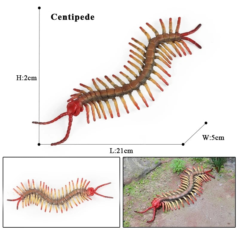 Oenux Insect Animals Model Spider Web Scorpion Bat Action Figures Figurine Miniature Cute Educational Kid Toy Halloween Gift