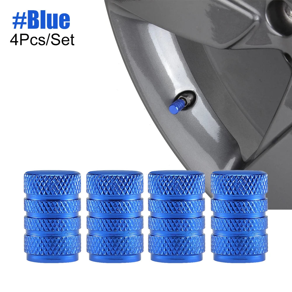 Aluminum Tire Valve Caps, Dustproof Stem Covers for Car Truck Bike additional angle