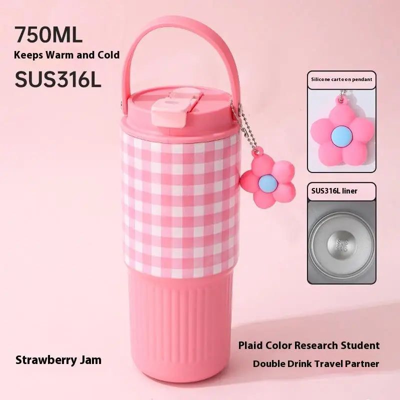 316 Stainless Steel Car Travel Mug Thermos Cup For Hot And Cold Dual Use Portable Tumble detail view