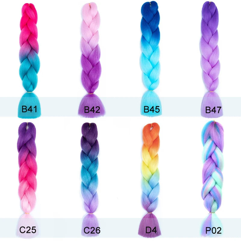 24Inch Synthetic Long Straight Yaki Braids Hair Jumbo Braid Hair Extension Pre Stretched detail view