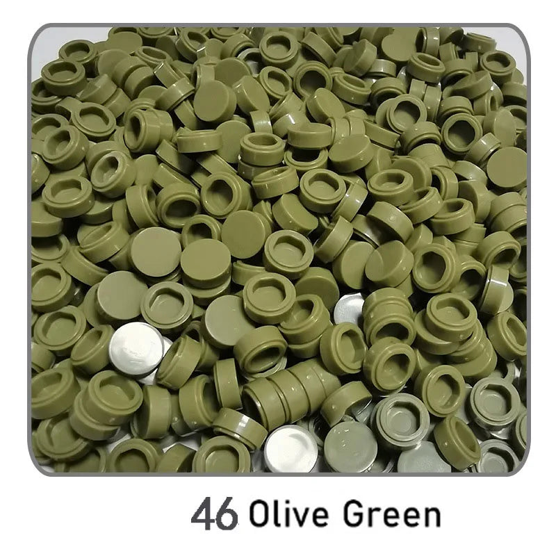 1000Pcs Tile 1x1 Round Building Blocks | 52 Color DIY Educational Creative Toy Set close-up view