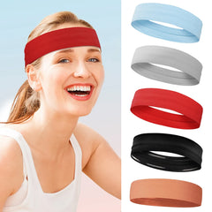 Men Sport Elastic Headbands Thick Non-Slip Sweatband Sports Gym Headband Women Men Br alternate view