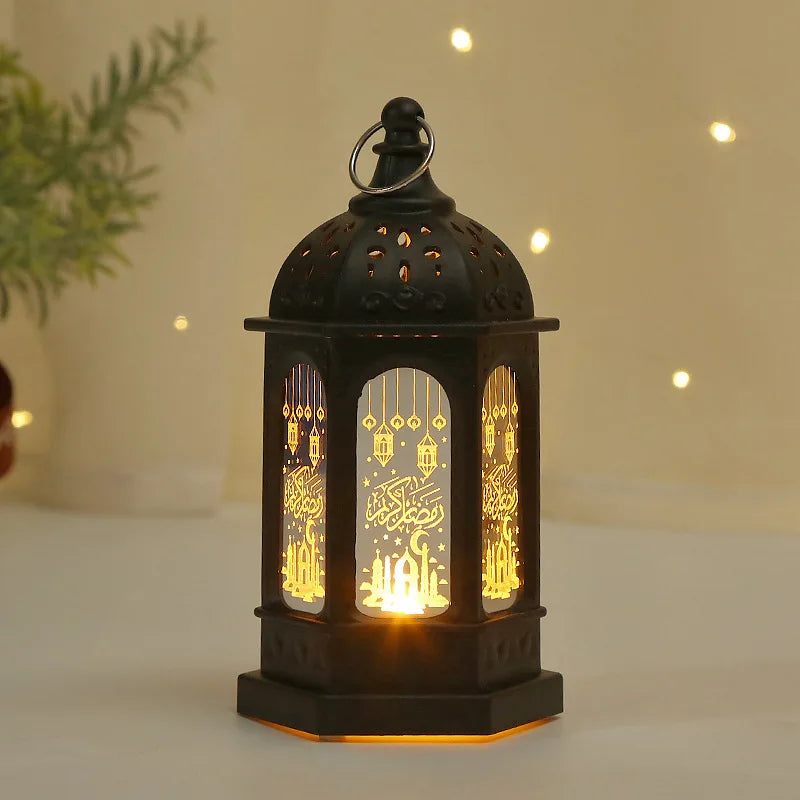 LED Star Moon Candlestick Light | Ramadan Decoration with Castle Wind Lamp additional angle