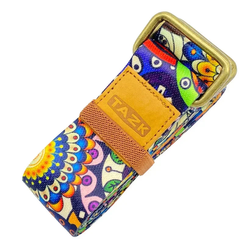 Vintage Yoga Strap 2.5M | Cotton Stretching Band for Dance and Fitness additional angle