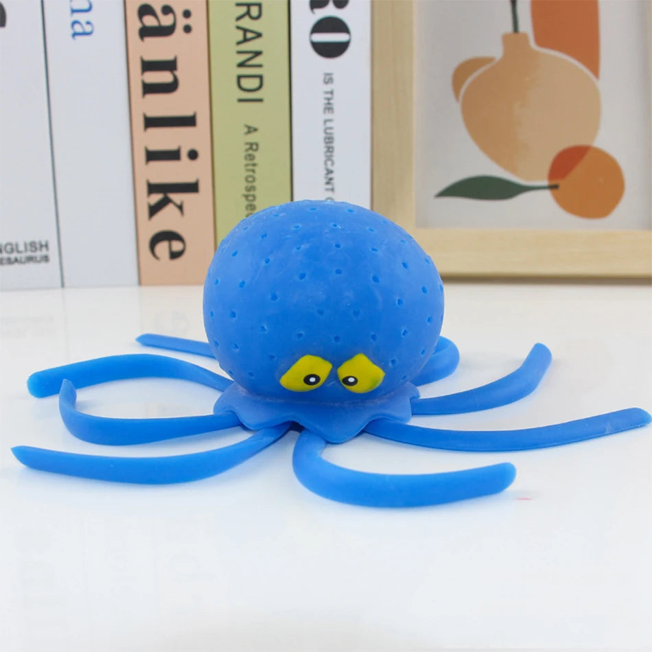 Bath Toys Sponge Water Absorbing Octopus Squeezing Stress Relief Toys Summer Swimmi additional angle
