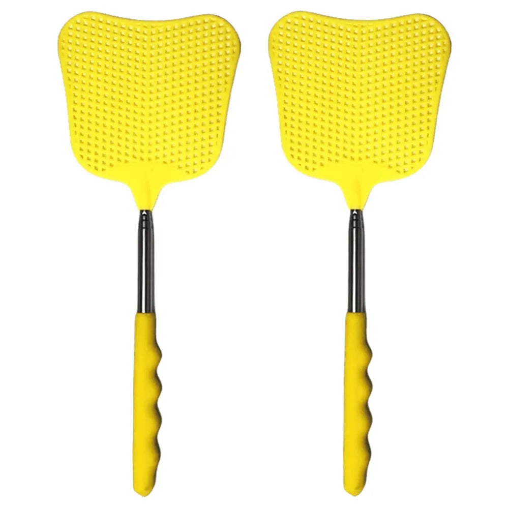 2Pcs Telescopic Fly Swatters with Anti-Slip Handle | Retractable Bug Killer Tools close-up view